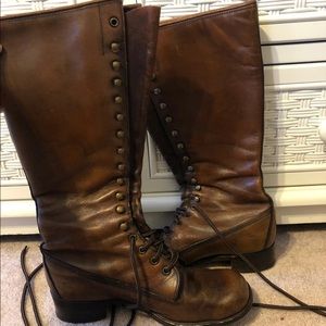 Frye Lace Up Leather Boots Size 7.5